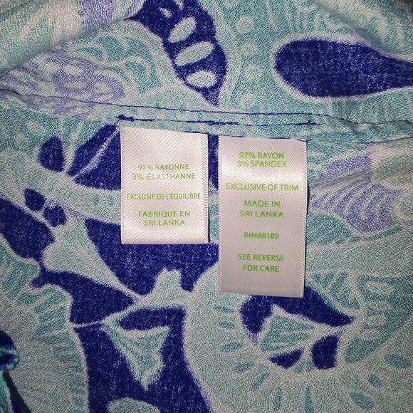 Lilly Pulitzer Vibrant Blue and Green Long Sleeve Dress - Picture 10 of 10